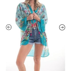 NWT Cienna Periwinkle Kimono,  One Size